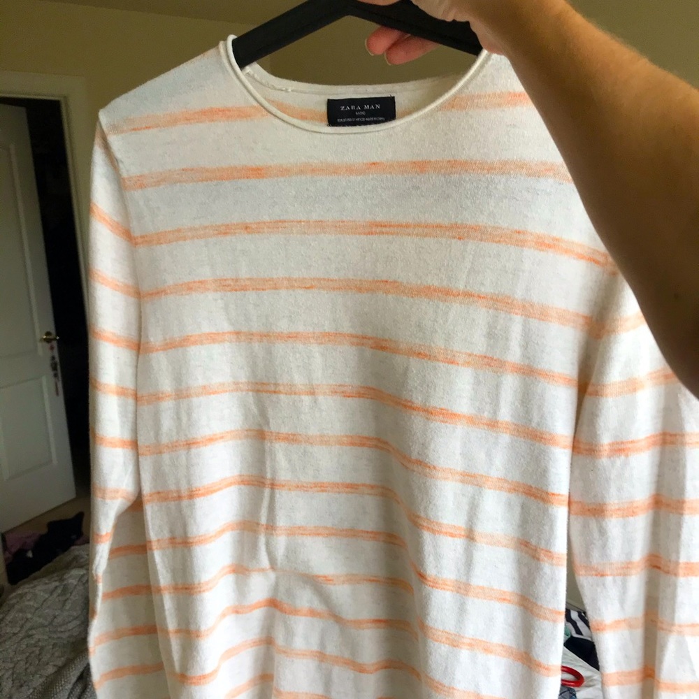 Zara Man Striped Long Sleeve Tee
